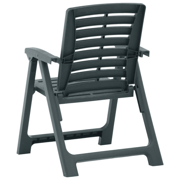 vidaXL Garden Chairs 2 pcs. Plastic Green