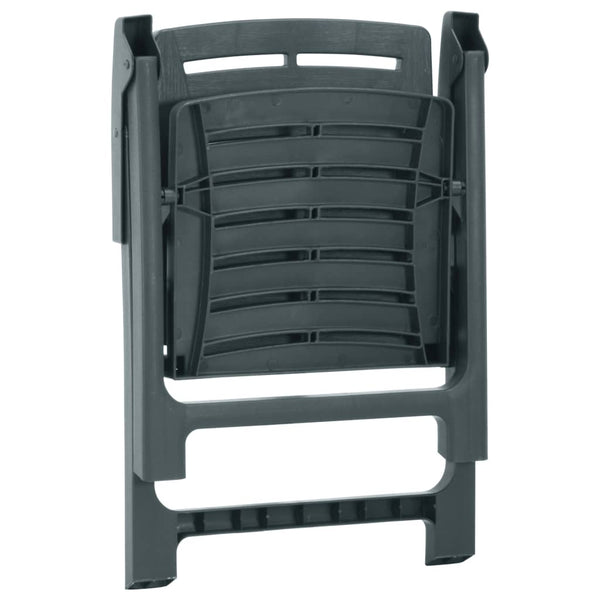 vidaXL Garden Chairs 2 pcs. Plastic Green