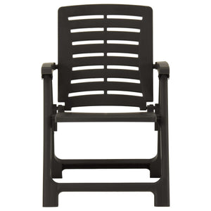 vidaXL Garden Chairs 2 pcs. Plastic Anthracite