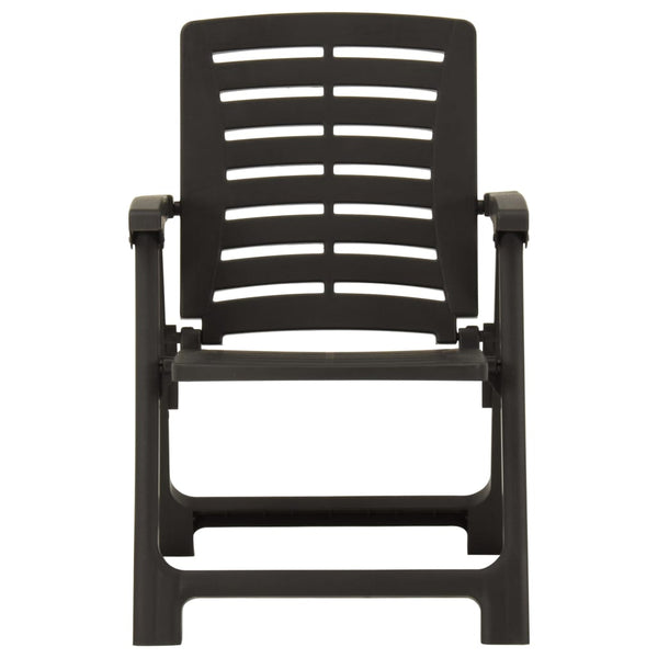 vidaXL Garden Chairs 2 pcs. Plastic Anthracite