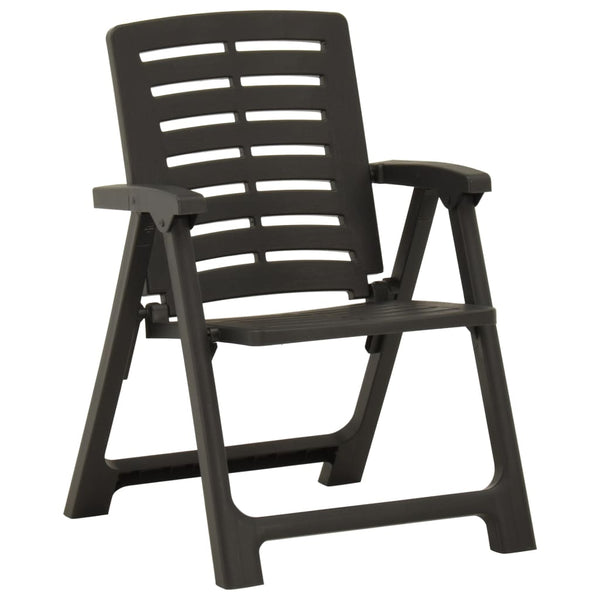 vidaXL Garden Chairs 2 pcs. Plastic Anthracite
