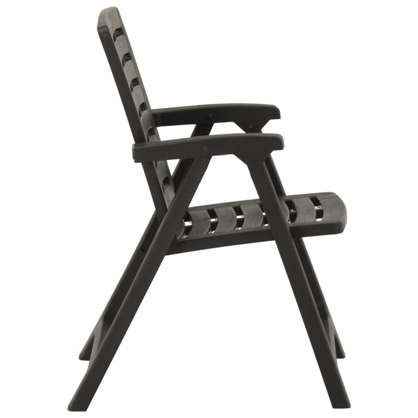vidaXL Garden Chairs 2 pcs. Plastic Anthracite