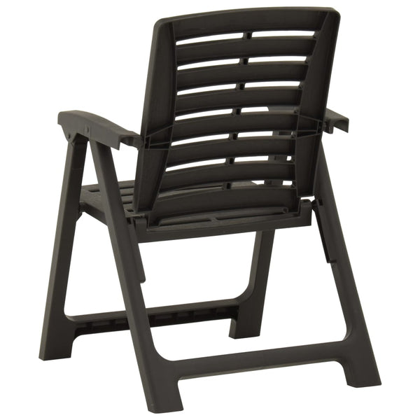 vidaXL Garden Chairs 2 pcs. Plastic Anthracite