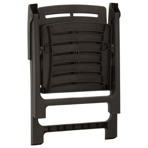 vidaXL Garden Chairs 2 pcs. Plastic Anthracite