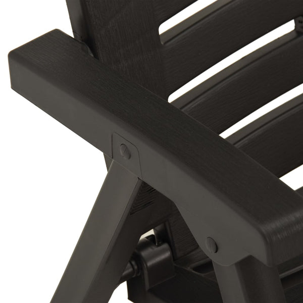 vidaXL Garden Chairs 2 pcs. Plastic Anthracite