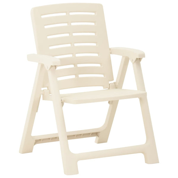 vidaXL Garden Chairs 4 pcs. Plastic White
