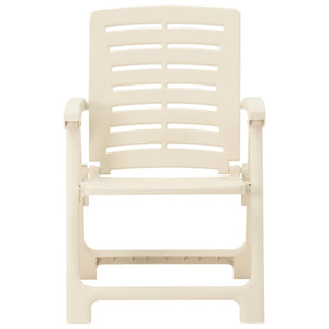 vidaXL Garden Chairs 4 pcs. Plastic White