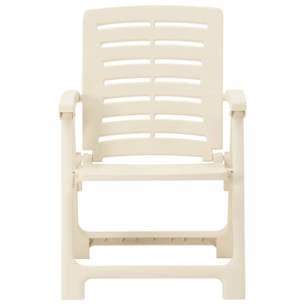 vidaXL Garden Chairs 4 pcs. Plastic White