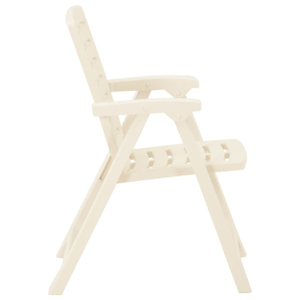 vidaXL Garden Chairs 4 pcs. Plastic White
