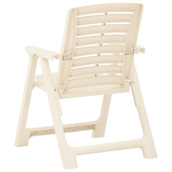 vidaXL Garden Chairs 4 pcs. Plastic White