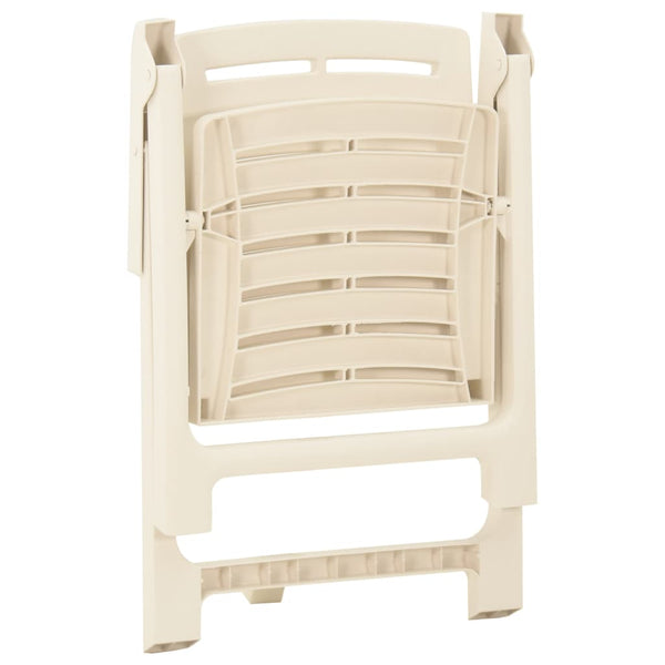 vidaXL Garden Chairs 4 pcs. Plastic White
