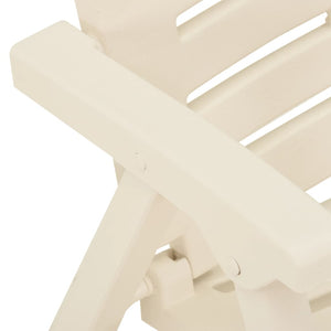 vidaXL Garden Chairs 4 pcs. Plastic White