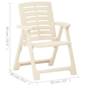 vidaXL Garden Chairs 4 pcs. Plastic White