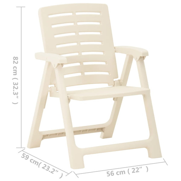 vidaXL Garden Chairs 4 pcs. Plastic White