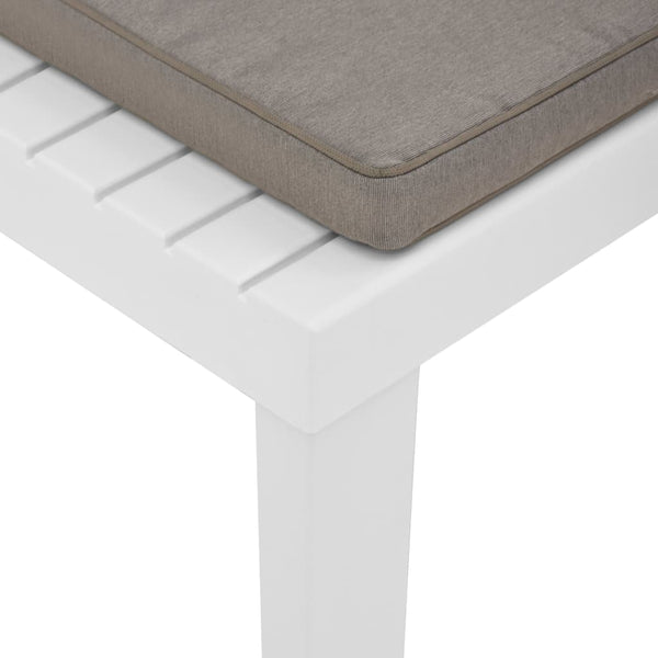 vidaXL Garden Lounge Chair with Cushion Plastic White