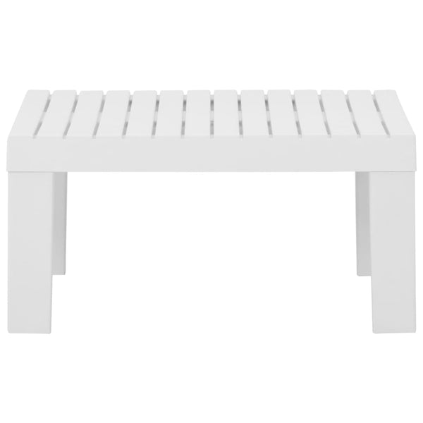 vidaXL Garden Lounge Table Plastic White