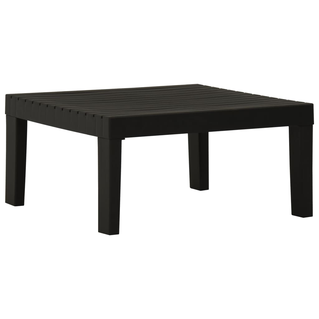 vidaXL Lounge Garden Table Plastic Grey