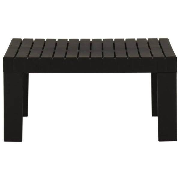 vidaXL Lounge Garden Table Plastic Grey