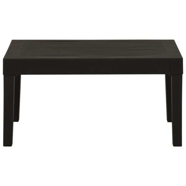 vidaXL Lounge Garden Table Plastic Grey