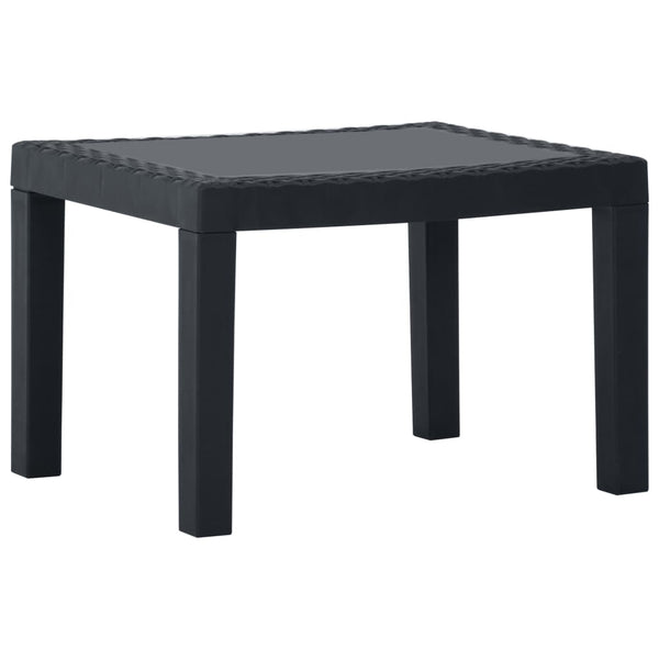 vidaXL 3-Piece Garden Lounge Set with Cushions Plastic Grey