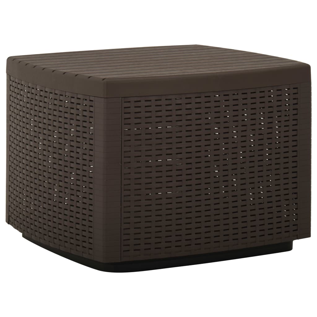 vidaXL Garden Coffee Table Mokka 53x53x40 cm Plastic