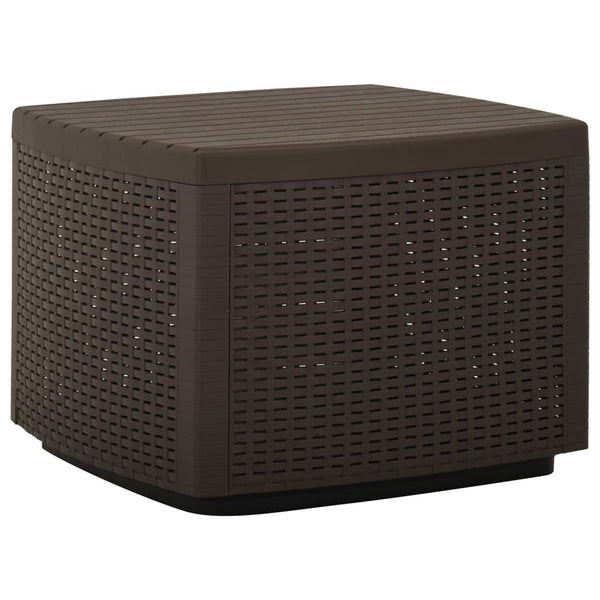 vidaXL Garden Coffee Table Mokka 53x53x40 cm Plastic