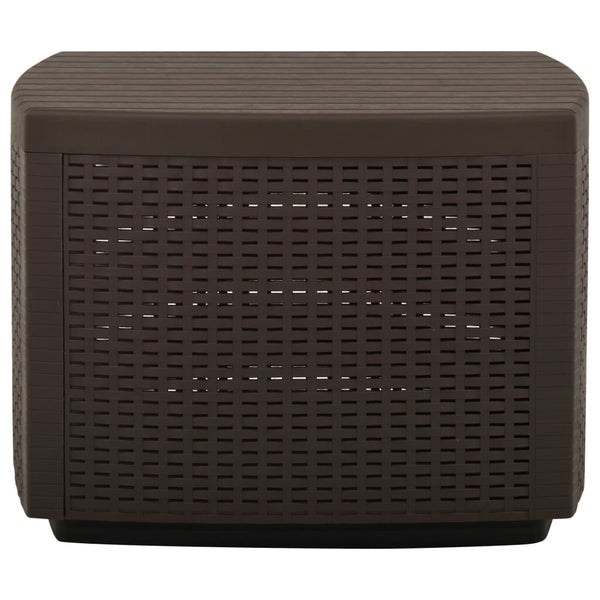 vidaXL Garden Coffee Table Mokka 53x53x40 cm Plastic
