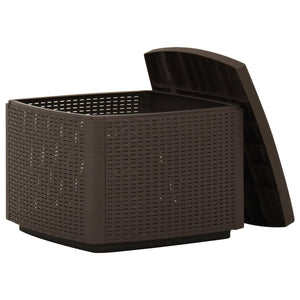 vidaXL Garden Coffee Table Mokka 53x53x40 cm Plastic