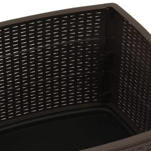 vidaXL Garden Coffee Table Mokka 53x53x40 cm Plastic