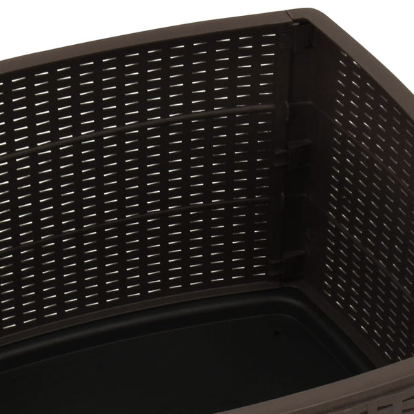 vidaXL Garden Coffee Table Mokka 53x53x40 cm Plastic