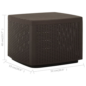 vidaXL Garden Coffee Table Mokka 53x53x40 cm Plastic