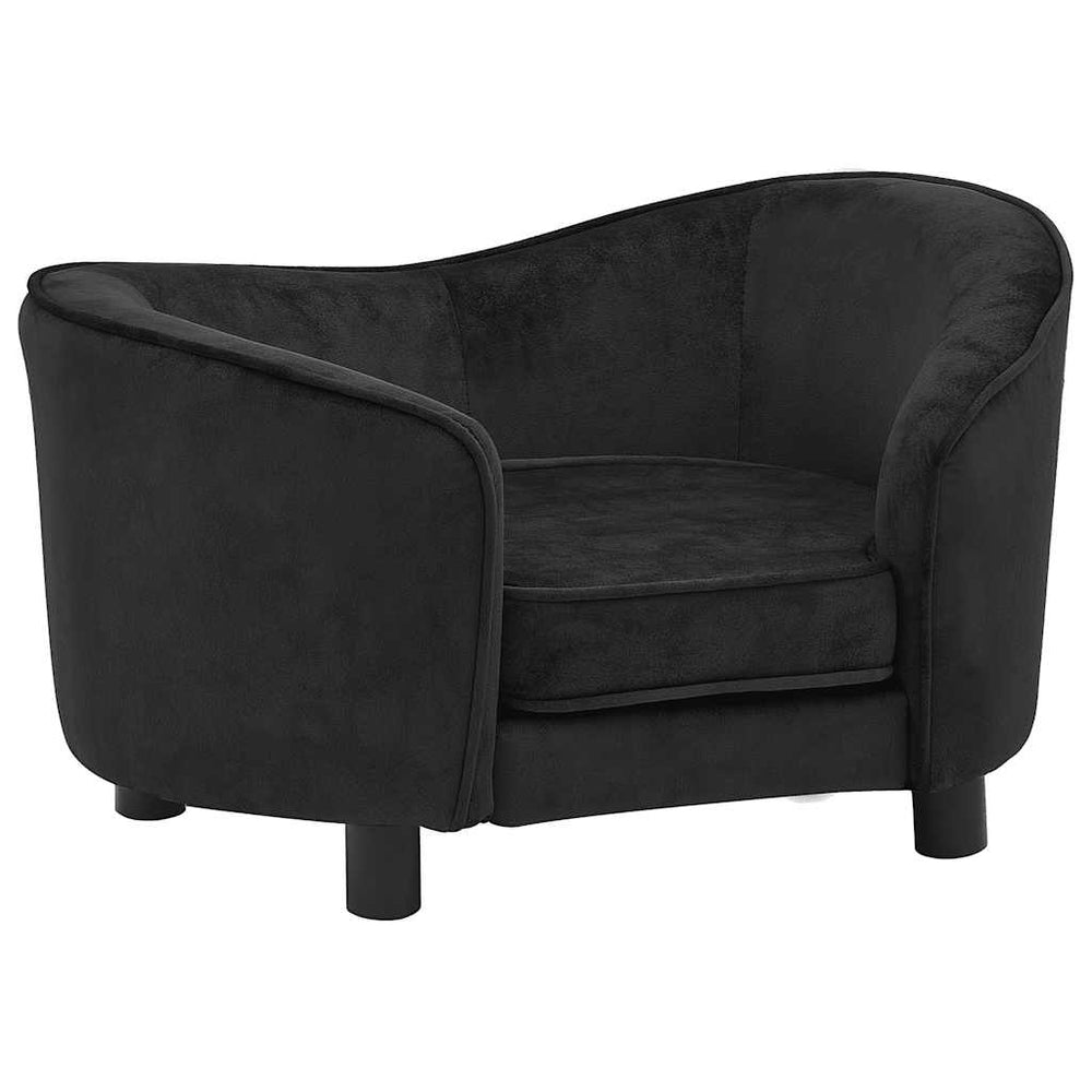 vidaXL Dog Sofa Black 69x49x40 cm Plush