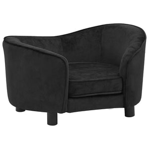 vidaXL Dog Sofa Black 69x49x40 cm Plush