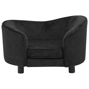 vidaXL Dog Sofa Black 69x49x40 cm Plush