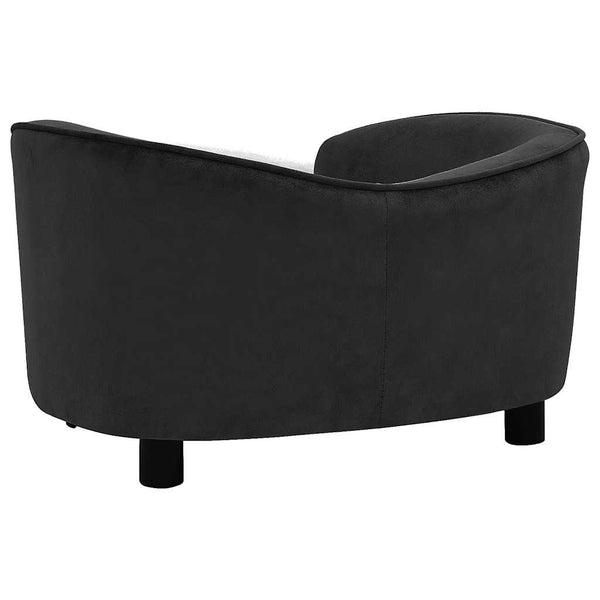 vidaXL Dog Sofa Black 69x49x40 cm Plush