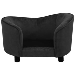 vidaXL Dog Sofa Black 69x49x40 cm Plush