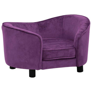vidaXL Dog Sofa Burgundy 69x49x40 cm Plush