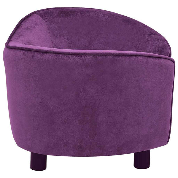vidaXL Dog Sofa Burgundy 69x49x40 cm Plush