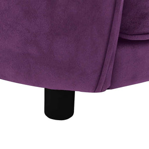vidaXL Dog Sofa Burgundy 69x49x40 cm Plush