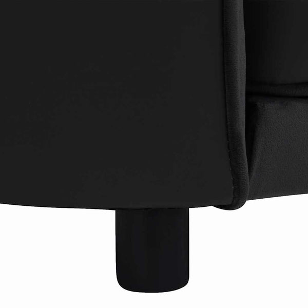 vidaXL Dog Sofa Black 69x49x40 cm Plush and Faux Leather