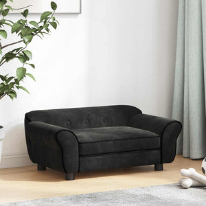 vidaXL Dog Sofa Black 72x45x30 cm Plush