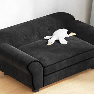 vidaXL Dog Sofa Black 72x45x30 cm Plush