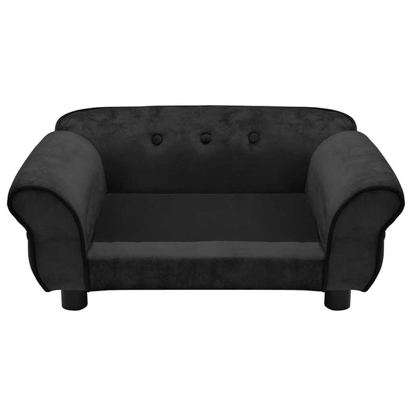 vidaXL Dog Sofa Black 72x45x30 cm Plush