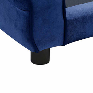 vidaXL Dog Sofa Blue 72x45x30 cm Plush