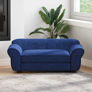 vidaXL Dog Sofa Blue 72x45x30 cm Plush