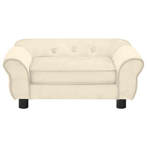 vidaXL Dog Sofa Cream 72x45x30 cm Plush