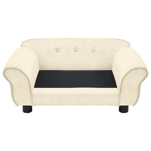 vidaXL Dog Sofa Cream 72x45x30 cm Plush