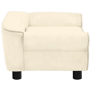 vidaXL Dog Sofa Cream 72x45x30 cm Plush