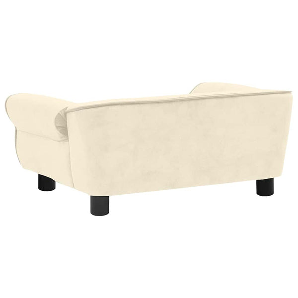 vidaXL Dog Sofa Cream 72x45x30 cm Plush