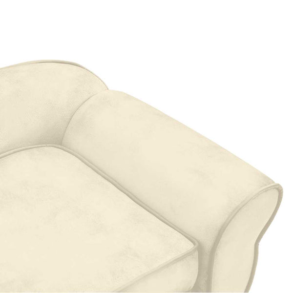 vidaXL Dog Sofa Cream 72x45x30 cm Plush